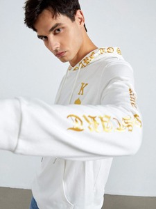 Solid Color Heavyweight Men's Thermal <b>Hoodie</b> <b>Oversized</b> Drop Shoulder Blank <b>Hoodie</b> for Printing High Quality Streetwear <b>Hoodie</b> - Product Image 5