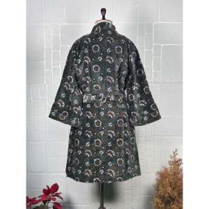 Kimono de luxe unisexe en velours, élégant, réversible, doublé coton, robe de chambre originale, cadeau d'automne-hiver, veste bohème, peignoir, robe de maison, enveloppant - Product Image 5