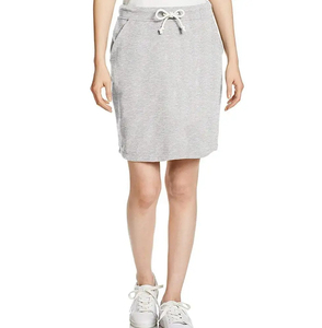 Jupes décontractées en éponge française de haute qualité femmes impression DTG taille élastique jupes tricotées de sport en éponge - Product Image 3