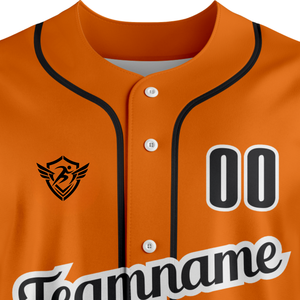 Custom Baseball Jersey <b>Button</b> <b>Up</b> <b>Short</b> <b>Sleeve</b> Team Uniform Gradient Print Breathable Quick Dry Polyester Athletic Sports <b>Shirt</b> - Product Image 5