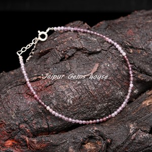 Hot Selling 2-2.5mm Micro Faceted Shape Gold-Plated Genuine <b>Purple</b> Spinel Shaded Beads Bracelet for Engagement Weddings <b>Gifts</b> - Product Image 3