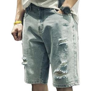 Short en jean denim pour hommes de grande taille Short en détresse respirant à prix de gros Design personnalisé Short à la mode complet avec vêtements d'été - Product Image 1