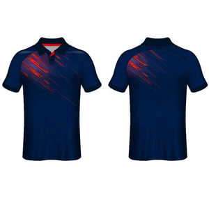 Venta al por mayor de alta calidad personalizado 210G de manga corta sólido en blanco liso de negocios personalizado bordado logotipo trabajo Polo de punto hombres Polo - Product Image 6