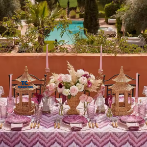 Pagode Rectangle en rotin de haute qualité toits de pagode en rotin naturel gracieux fabriqués au Vietnam pour la décoration d'entrée de table - Product Image 2