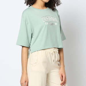 Camisetas Casuales de Verano para Mujer para Uso Diario / Camisetas Cuadradas de Cuello Redondo de Algodón 100% de Alta Calidad para Mujer en Oferta - Product Image 1