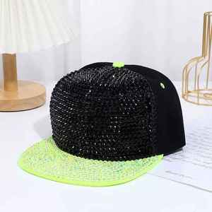 Casquette de baseball en maille à 5 panneaux pour enfants, style hip-hop, personnalisable avec logo brodé ou imprimé, strass et mousse – Vente en gros - Product Image 3