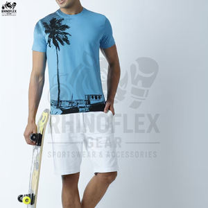 T-shirts graphiques confortables pour hommes Nouveau design avec impression numérique personnalisée Sonnerie T-shirts graphiques en tissu de coton - Product Image 3