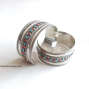 Boho Kuchi Fashion Bangles Bijoux afghans traditionnels faits à la main Bracelets de style tribal pour femmes - Product Image 4