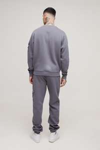 Nouveau de haute qualité respirant basique gris grand coupe régulière utilitaire poche jersey sweat personnalisé coton mélangé sweat - Product Image 3