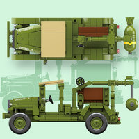 Modelo a Escala 1/35, Camión de Construcción de Juguete, Kits de Camiones de Juguete Baratos, Camión Bomba Chevrolet M6, Bloques de Construcción, Juguetes para Niños