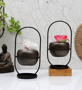 Maceteros de Metal hechos a mano exclusivos diseños colgantes de moda para balcón y sala de estar nueva condición maceta decoración del hogar - Product Image 1
