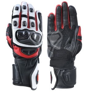 Gants courts haute durabilité pour femmes Équipement de moto confortable en cuir - Product Image 1