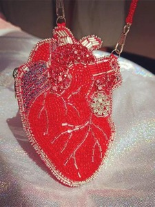 กระเป๋าสะพายข้างประดับลูกปัดสำหรับผู้หญิงทำมือสำหรับผู้หญิงกล่องอาหารกลางวันแบบมีลวดลายสวยงาม - Product Image 4