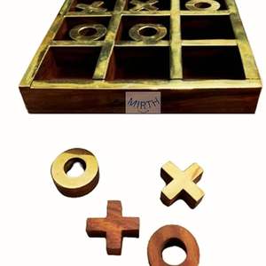 Juego de Mesa de Tres en Raya de Madera de Lujo para Niños, Adultos y Familia, Clásico Juego de Estrategia para el Cerebro, Juguete de Interior - Product Image 3