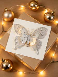Farfalle Artificiali Realistiche Premium Glitterate Resistenti alle Intemperie per Decorazioni Casa, Matrimoni, Feste e Natale - Product Image 5