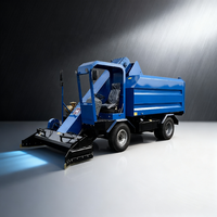 Camion ramasseur de fumier diesel à quatre roues, véhicule de nettoyage de fumier pour petites exploitations agricoles, adapté aux fermes de vaches, de bovins, de porcs et de moutons