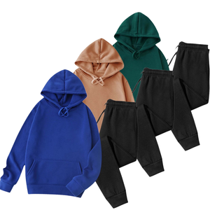 Conjunto Deportivo Informal de Dos Piezas con Sudadera Multicolor y Pantalones Deportivos Negros, Unisex, de Forro Polar para Invierno, Ropa Deportiva Informal para Calle, OEM - Product Image 2