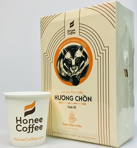 Filtre en papier goutte à goutte HUONG CHON sophistiqué 60g facile à apporter et à boire avec la marque de café Honee du vietnam - Product Image 1