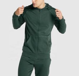 Vente en gros, 1100% coton, uni, unisexe, zip complet, sweat à capuche, logo personnalisé, oversize, pull vierge - Product Image 1