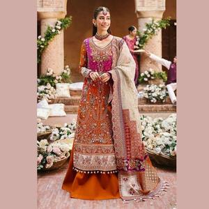 Fancy WS INTERNATIONAL Traje de seda étnico pakistaní Venta caliente Diseñador Recto Salwar Kameez Vestido de Pakistán e India - Product Image 6