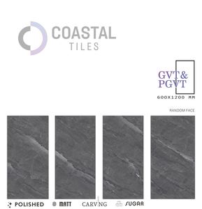 กระเบื้องพอร์ซเลนขนาด 600x1200 มม. สำหรับภายในและภายนอกอาคาร หนา 9 มม. ป้องกันการแตก ทนต่อความเย็น ทนทาน หลากหลายรูปแบบผิวผิวสัมผัส - Product Image 1