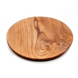 Newell Vente en gros Offre Spéciale pas cher Assiette de service de fruits alimentaires en bois massif Assiette ronde en bois d'acacia pour la nourriture - Product Image 3