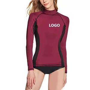 OEM UPF 50 + Mujeres Rash Guard Quick Dry Surf Swim Shirts Rashguard Manga larga Uv Protección solar Camisas de compresión - Product Image 4