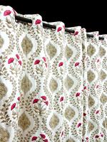 Rideau imprimé à usage domestique et bon marché Rideau traditionnel indien Style pour Dubaï Nouveau design Rideaux imprimés en bloc à la main pour le salon