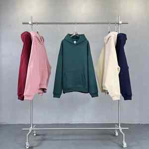 เสื้อฮู้ดฝรั่งเศสโอเวอร์ไซส์สำหรับผู้ชายและผู้หญิงเสื้อฮู้ดแบบครอปพิมพ์ลายปักลายเทอร์รี่ - Product Image 3