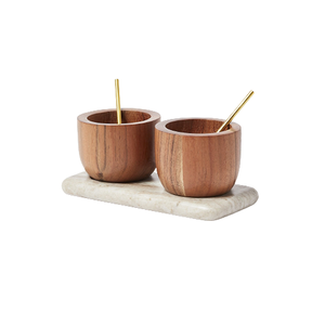 Admirable Design Boîte de rangement de sel d'épices pour organisateur de cuisine Ensemble de condiments avec base en bois et couvercle à bas prix - Product Image 2