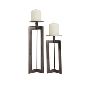 Bougeoir Nouveau Design Bougeoir en Métal Ensemble de 2 Pour la Décoration de la Maison Plaqué Or Bougeoir Fini Au Prix de Gros - Product Image 2