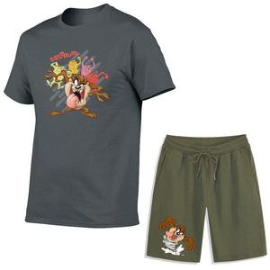 Conjunto de camiseta de verano para hombre con pantalones cortos a juego conjuntos cortos de gimnasio para hombre Camiseta y conjunto corto Conjunto de camiseta de manga corta para hombre - Product Image 1