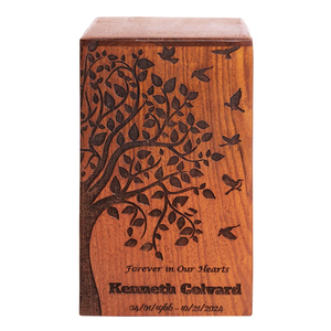 Caja de madera personalizada para cenizas humanas Caja de urna de cremación y ataúd de entierro Recuerdos conmemorativos para cenizas humanas - Product Image 4
