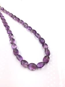 Cuentas Ovaladas de Amatista Natural con Corte Checker para la Elaboración de Joyería Fina, Collar de Piedras Preciosas - Product Image 6