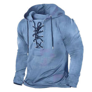 Sudaderas de gimnasio táctico personalizadas para hombre, jersey con cordones retro, Sudadera con capucha, ajuste holgado, sudadera de carga atlética para exteriores fabricada - Product Image 6