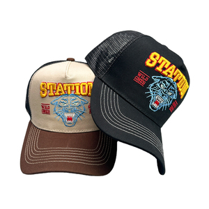 CustomTrucker Caps Parche bordado de 2 tonos Logo Curved Brim Deportes al aire libre Mercancía Publicidad Venta al por mayor ODM Injae Vina Sombreros - Product Image 3