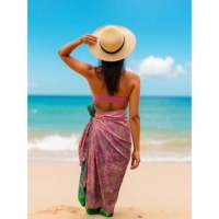 Lot en gros de Saris en Soie, Sarongs, Paréos, Écharpes de Plage 72x45, Cache-maillots de Bain Légers, Mode Bohème pour Femme, Cadeau