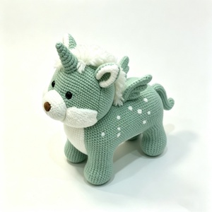Peluche licorne au crochet personnalisée, pégase licorne amigurumi, animal en peluche tricoté à la main, licorne en peluche douce au crochet - Product Image 4
