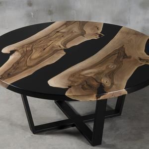 SURFACE APPORTANT et BOIS Meilleure qualité Meubles de maison de luxe en bois de noyer massif Restaurant Salle à manger Café Rivière Cuisine Époxy - Product Image 5