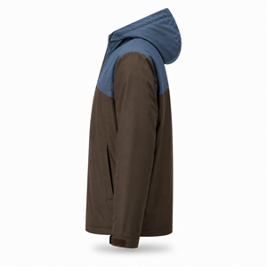 Chaqueta Cortavientos con Capucha para Hombre, Color Marrón y Azul, Ligera, Resistente al Agua, de Poliéster y Spandex, Estilo Casual para Senderismo - Product Image 6