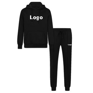 Vente en gros de survêtements de sport 2 pièces pour hommes, ensemble de survêtements en polyester stylé, logo personnalisé, survêtement de sport écologique grande taille - Product Image 1