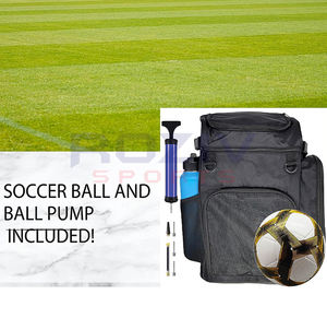 Sac à dos de football en polyester avec logo et design personnalisés, sac de sport avec compartiment pour raquette, sangle d'épaule arquée, fermeture à glissière - Product Image 4