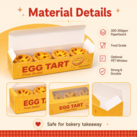 Boîte d'emballage pour tartelettes aux œufs personnalisées en gros Enten, boîte de boulangerie jetable en papier avec logo pour les pâtisseries