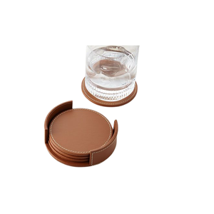 Meilleure vente sous-verres sous-verres en cuir gaufré meilleur modèle sous-verres design tendance à la mode accessoires de cuisine et de table - Product Image 2