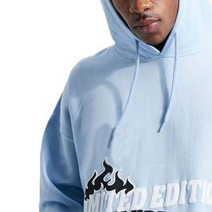 Sudaderas con capucha con estampado de soplo para hombre mezclado de algodón personalizado de calidad profesional Sudaderas con capucha con estampado de soplo de calle para hombre - Product Image 3