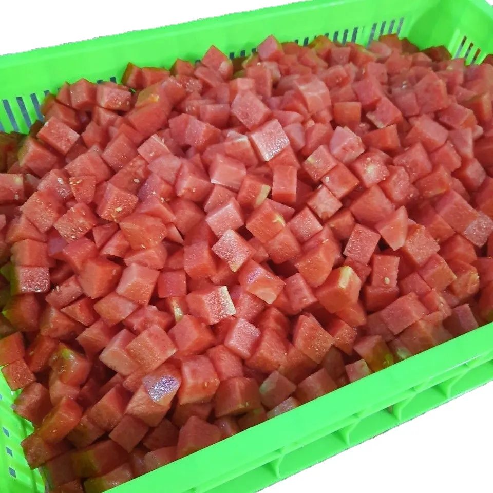 Melón de agua helada con cubitos IQF, BQF, fábrica de alimentos concentrados, en Vietnam, whatsap 0084989322607, el más vendido