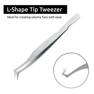 Pinzas de pestañas con logotipo personalizado, suministros de belleza, pinzas de etiqueta privada, pinzas de extensión de pestañas para cosméticos - Product Image 4