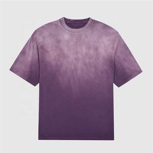 Custom Oversize Manufacturer Casual Vintage Heavyweight High Quality 100% Cotton Acid <b>Wash</b> Sun Faded T Shirts - Product Image 3