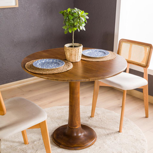 โต๊ะกาแฟไม้เนื้อแข็งทรงกลมที่ทันสมัยพร้อมขัดเงาแบบโบราณ/ทันสมัย/แบบดั้งเดิมสำหรับเฟอร์นิเจอร์ห้องนั่งเล่น - Product Image 1