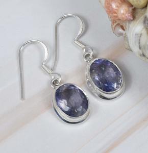 Boucles d'oreilles filles bijoux en argent boucles d'oreilles pour femmes boucles d'oreilles pendantes améthyste pierre précieuse haute qualité 925 argent sterling massif - Product Image 4